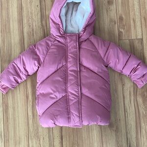 GAP Baby Pink and Cream Hooded Jacket